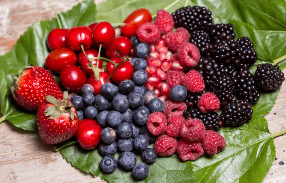 Antioxidants rich foods are food that fight free radicals. These foods inhibit the process of oxidation which is damaging to our DNA and tissues. Foods rich in antioxidants are blueberries, raspberries, cherries, tomatoes, peppers, spinach and more.