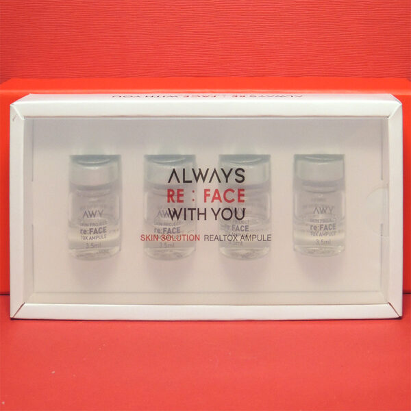 4 re:Face serum ampoules kit to use with or without MINIPIN autoMTS at home micro needling