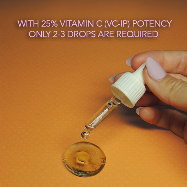 Vitamin C Super C VC-IP serum, 25% concentration only 1-2 drops are required for face, neck and décolletage. Our products are designed to last for 4 months of daily use